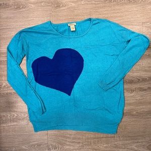 Light blue heart sweater